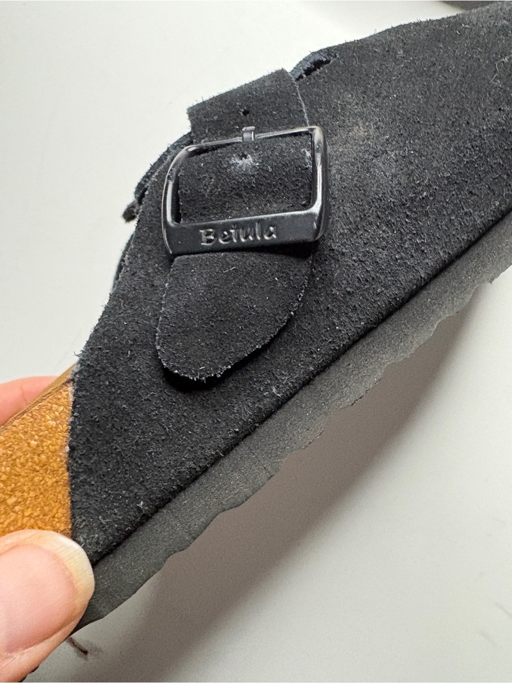Betula by Birkenstock black suede clogs original fussbett new without box - Picture 5 of 8